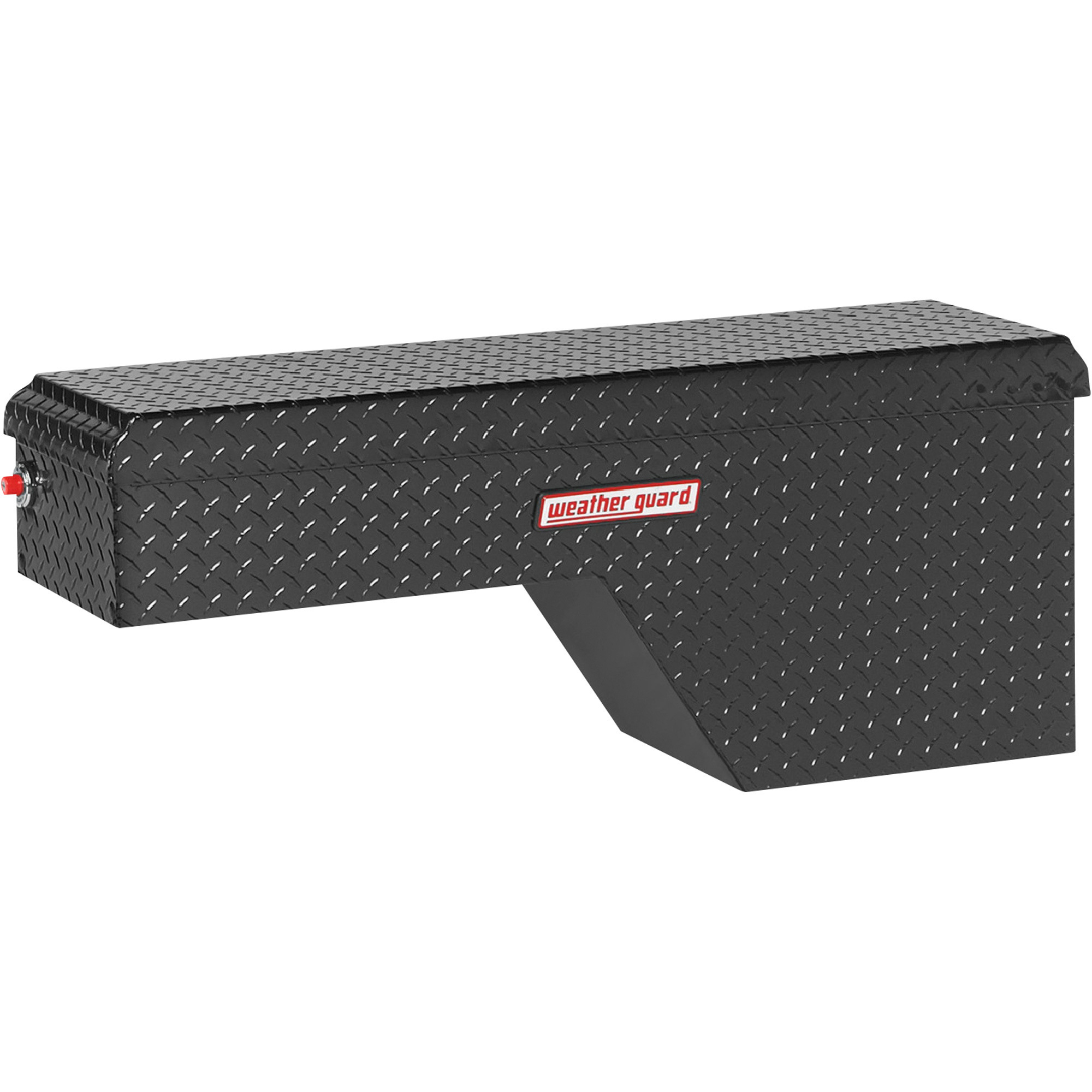 Weather Guard Wheel Well Truck Tool Box, Aluminum, Black, Passenger's Side, 46.75in. x 13.5in. x 19.5in., Model# 173-5-01